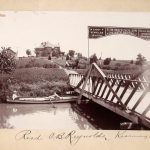Solomon D. Butcher, C. B. Reynolds Private Bridge leading to the Reynold's residence. Kearney, Nebraska 1904, black & white photograph, 1904