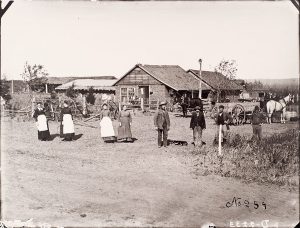 Solomon D. Butcher, Mr. Stillman Gate's post office and store, Gates, Custer County, Nebraska 1886, black & white photograph (from glass plate negative in the Nebraska State Historical Society Collection), c. 1982-1984