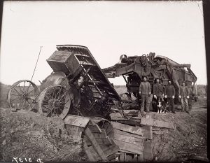 Solomon D. Butcher, "Went through the bridge," near Miller, Buffalo County, Nebraska, 1907, black & white photograph (from glass plate negative in the Nebraska State Historical Society Collection) c. 1982-1984