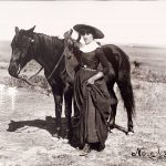 Solomon D. Butcher, Mattie Lucas, Merna, Custer County, Nebraska, 1888 (altered), black & white photograph (from glass plate negative in the Nebraska State Historical Society Collection) c. 1982-1984