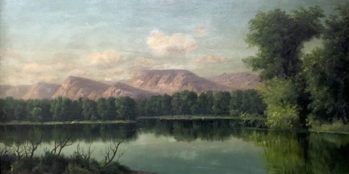 Henry Howard Bagg, Untitled (landscape), oil on linen, n.d.