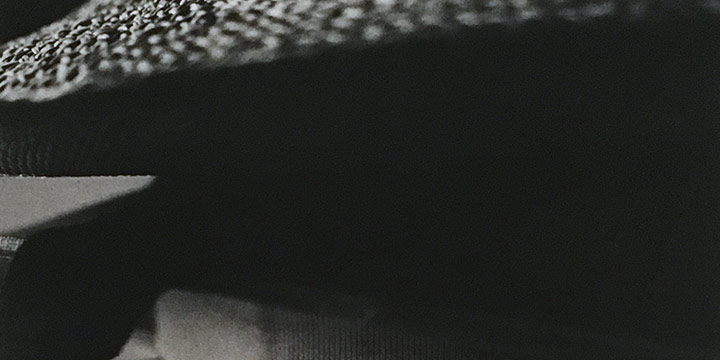 Molly Romero, Fumi Series 3:34 (mannequin with straw hat), silver print, selenium toned