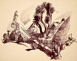 Dale Nichols, Santiago Lake Atitlan Guatemala (# 2), marker, 1962