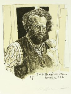 Robert Weaver, Jack Harrison Lemon, April 6, 1936, color lithograph, 1981
