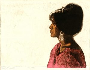 Robert Weaver, Profile Reflection, etching (color state), 1968