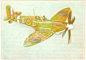 Robert Weaver, Spitfire, color lithograph (9/50), 1980