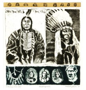 Robert Weaver, Doctor, Lawyer, Indian Chief, lithograph, 1965