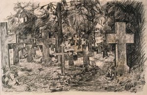 Leonard Thiessen, Graveyard of Teutonic Knights, litho crayon, 1934