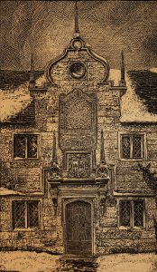 Leonard Thiessen, The Old Almshouse, relief from scratchboard, n.d.