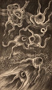 Leonard Thiessen, Untitled (amoeba), lithograph (A/P), c. 1951
