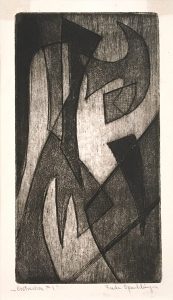 Freda Spaulding, Abstraction #1, intaglio, n.d.