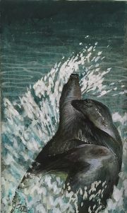 John Falter, Illustration for Halic, The Story of a Gray Seal, tempera on paper, n.d.