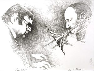 John Falter, Jazz from Life - Lou Stein & Carl Fontana, lithograph, 1971