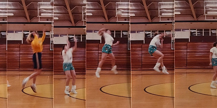 John Raimondi, Athleta Photo Study - volleyball, series of 6, color photograph, 1990