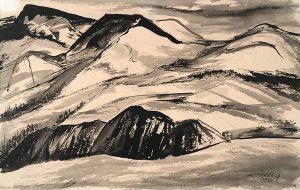 Freda Spaulding, Trailridge, ink, 1950