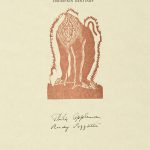 Rudy Pozzatti, Darwin’s Bestiary - Half Title Page with Baboon, artist's book: lithograph (79/191), 1985-1986