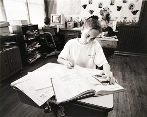 Charles Guildner, Rural Schools of Nebraska: Round Hill School - Chelsey Jones, digital print, 2002