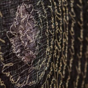 Camille Hawbaker, Love, thread, silk, paper; 2016, Collection of the Artist