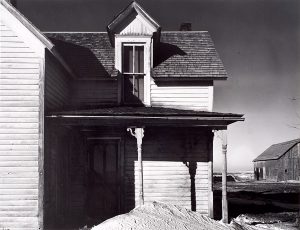 Wright Morris, Abandoned Farmhouse with Drifted Snow on Porch, Nebraska, 1941