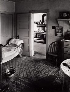 Wright Morris, Living Room, View into Kitchen, Ed’s Place, Near Norfolk, Nebraska, 1947