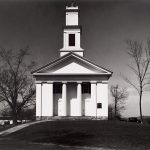 Wright Morris, Church and Square, Middlebury, Connecticut, 1940, silver print, 1975