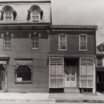 Wright Morris, Corner Barbershop with Angled Entrance, Chester, Pennsylvania, 1940, silver print, 1975