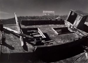 Wright Morris, Beached Boat, Wellfleet, Cape Cod, Massachusetts, 1939, silver print, 1975