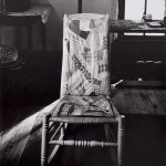 Wright Morris, Rocking Chair with Quilted Pad, Farmhouse, Near New Albany, Indiana, 1950, silver print, 1975