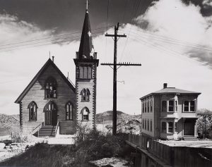 Wright Morris, Church and House, Virginia City, Nevada, 1941, silver print, 1975