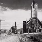 Wright Morris, Two Churches, Virginia City, Nevada, 1941, silver print, 1975
