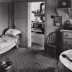 Wright Morris, Living Room, View into Kitchen, Ed’s Place, Near Norfolk, Nebraska, 1947, silver print, 1975