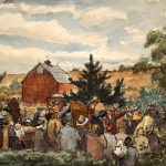 Grant Reynard, Country Auction, watercolor, n.d.