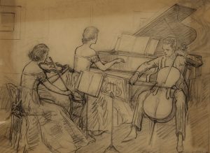 Grant Reynard, Norfleet Trio, Peterborough, New Hampshire Sketch #3, graphite, n.d.