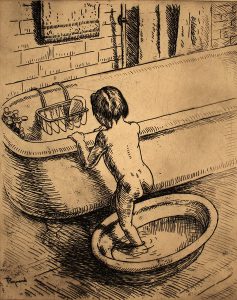 Grant Reynard, The Bath (sketch), graphite, n.d., 1982.26.0099