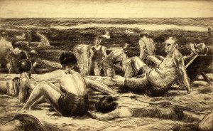 Grant Reynard, The Beach, etching, c.1936
