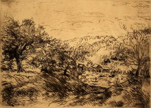 Grant Reynard, In the Valley, etching, n.d.