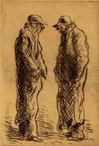 Grant Reynard, Bowery Pair, etching, n.d.