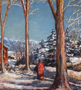 Grant Reynard, A Winter's Walk, watercolor, n.d.