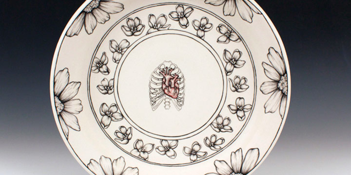Mallory Wetherell, Decorative Plate, Had-painted Porcelain, n.d.