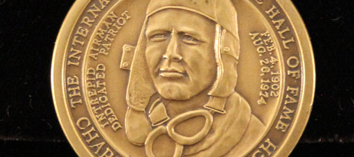 Barbara Hyde, The International Aerospace Hall of Fame, Charles A. Lindbergh, bronze medal, n.d.