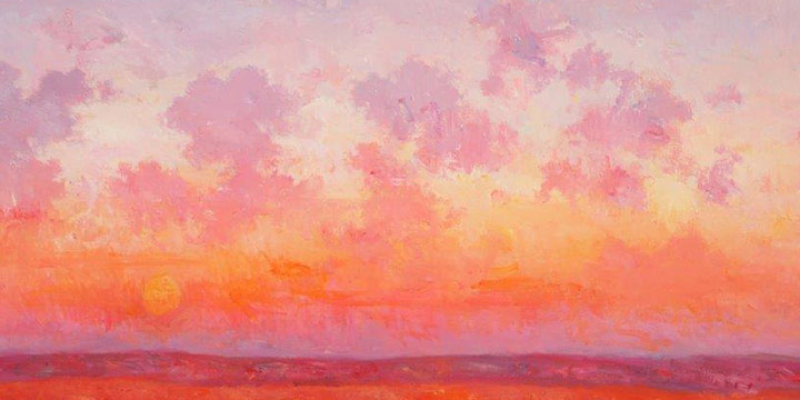 Hal Holoun, Autumn Haiku/Nebraska Sand Hills, oil on canvas, 2022, 30¾ × 48¾