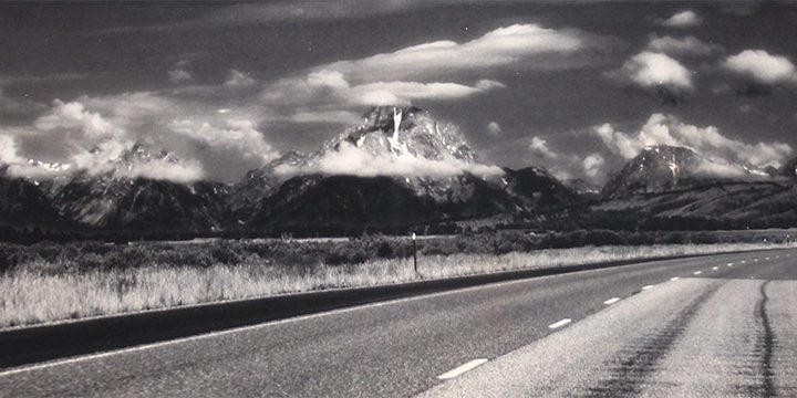 Derrick Burbul, Road to Grand Tetons National Park, ziatype(palladium), 2020, 15×27"