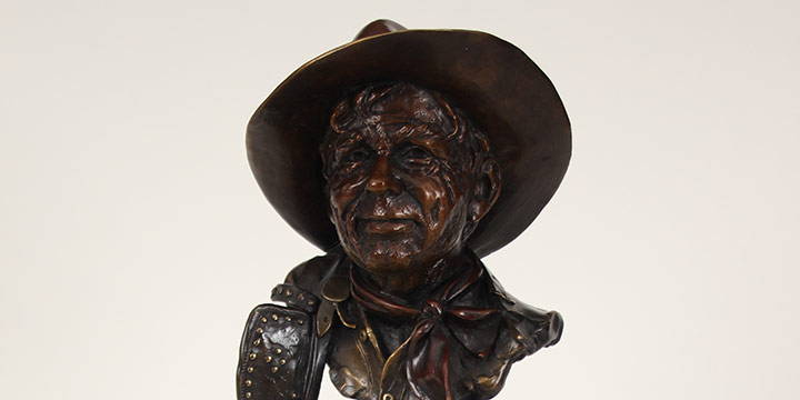 George Lundeen, The Spirit of the West, bronze (191/500), 1990 13 x 6 x 6