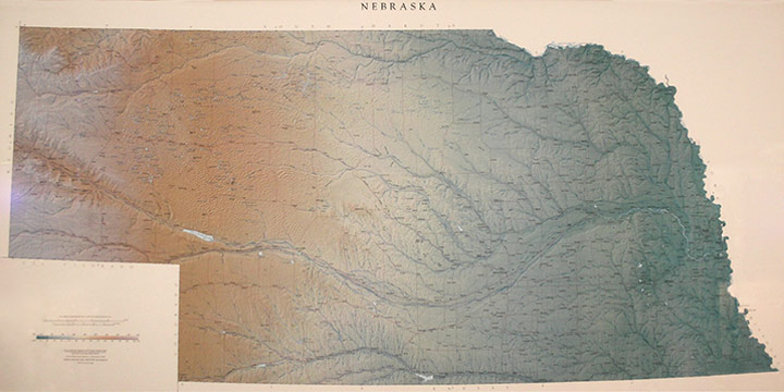 Unknown, (map of Nebraska) print, n.d., 34 x 64"