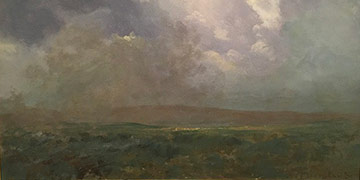 Albert Bierstadt, Clouds Over the Prairie, oil mounted on paper, n.d.