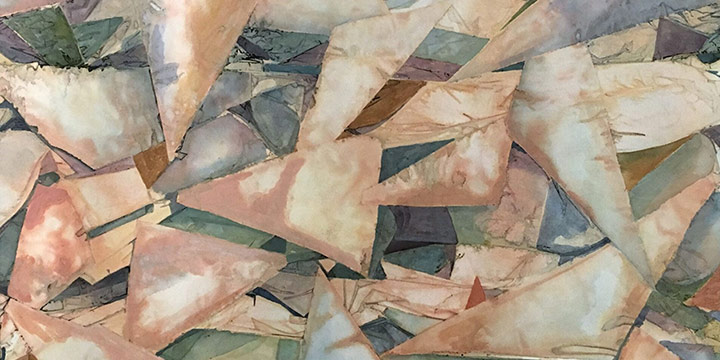 Dona Lee Golden, Floating Triangles, mixed media, c.1991