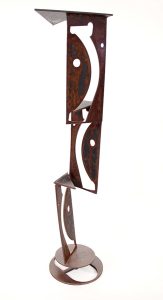 Nik Ratzlaff, I.C.U./U.C.Me, welded steel, 1993, 59¼ x 16 x 14"