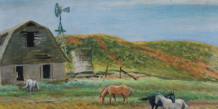 Grant Reynard, Untitled (horse), oil, n.d.